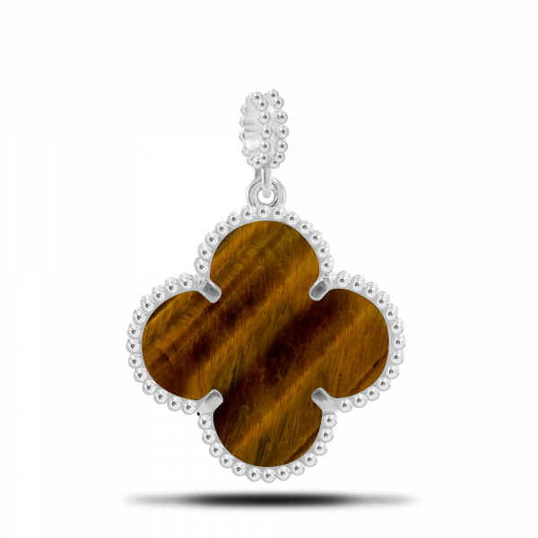 Silver Pendant With Tiger's eye