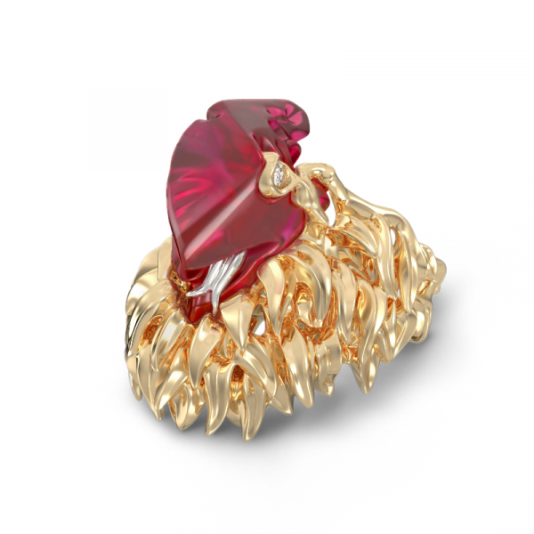 Kollasest kullast sõrmus 