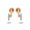 Stud Earrings Rose Gold with Diamonds