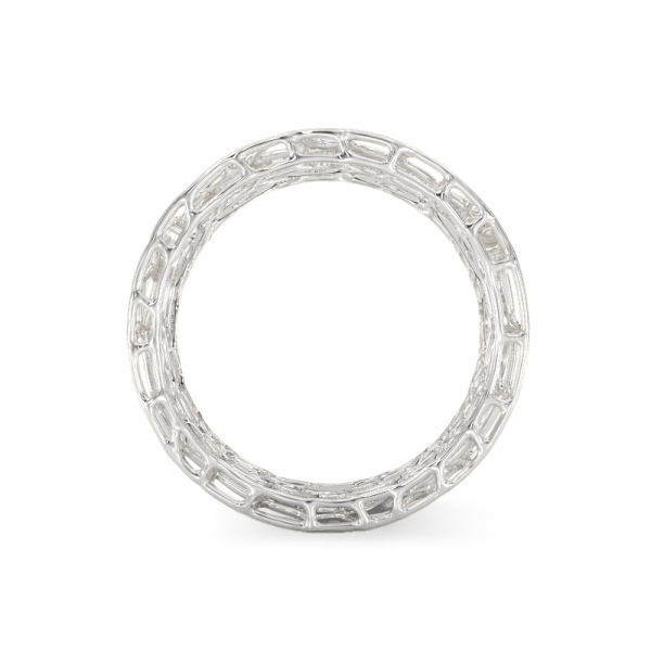 Кольцо «Коралловые пузыри» с камнями из белого золота