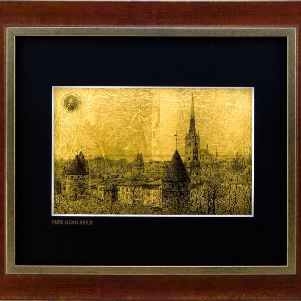 Gold engraving Old Tallinn