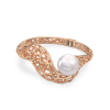 Snake with Pearl Rose Gold Ring