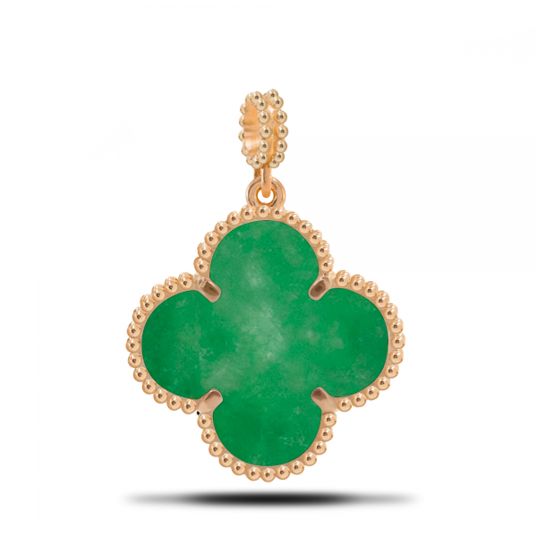 Gold Plated Pendant With Jade