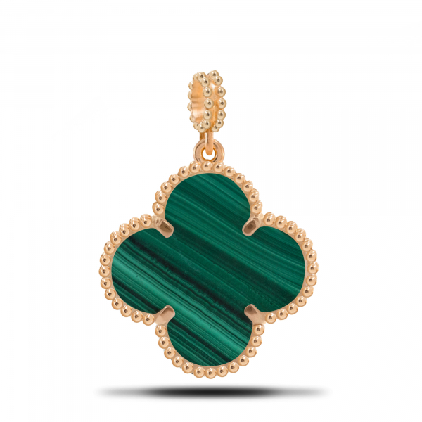 Gold Plated Pendant With Malachite