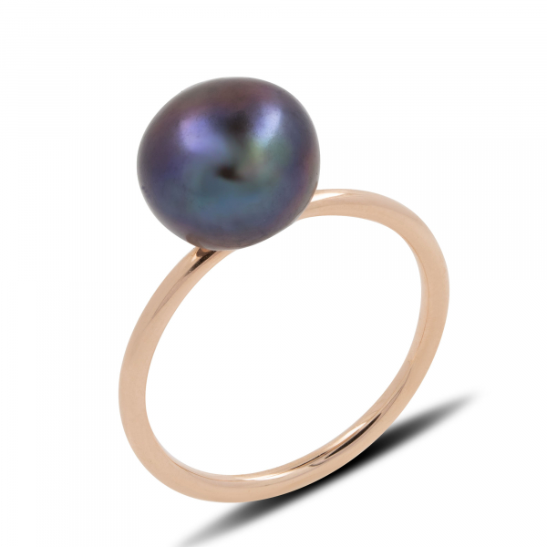 Gold Ring With Large Pearl