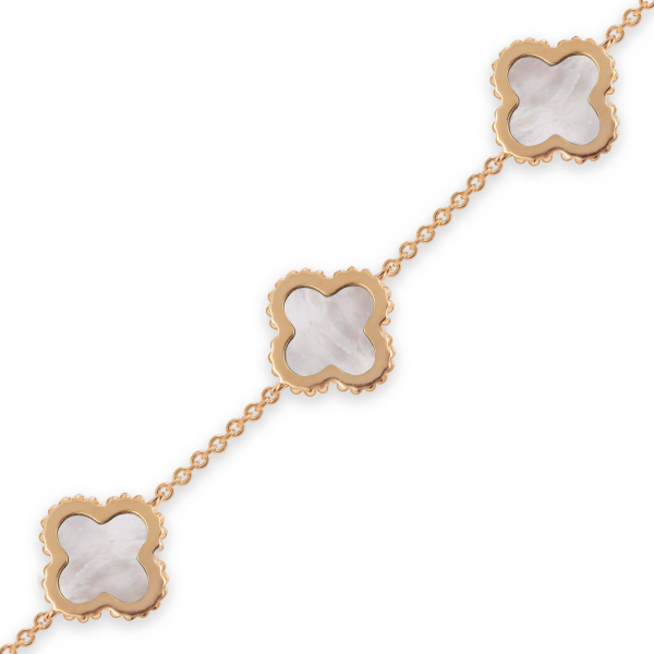 Bracelet Clover With White Mother-of-pearl