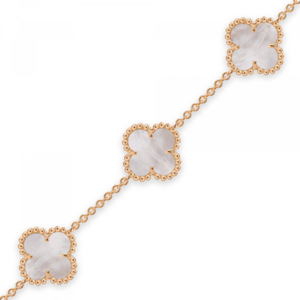 Bracelet Clover With White Mother-of-pearl