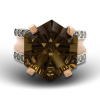 Gold Ring With Brown Quartz