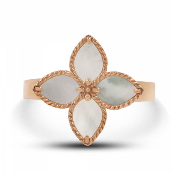 Позолоченное кольцо Белый Цветок Лилии