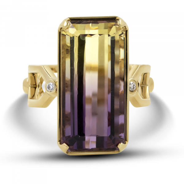 Yellow Gold Ring With Ametrine