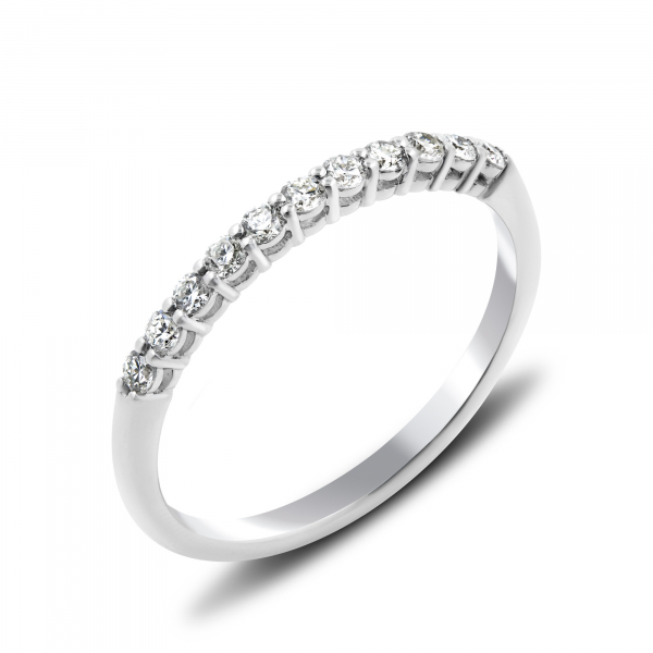 White Ring With Diamonds