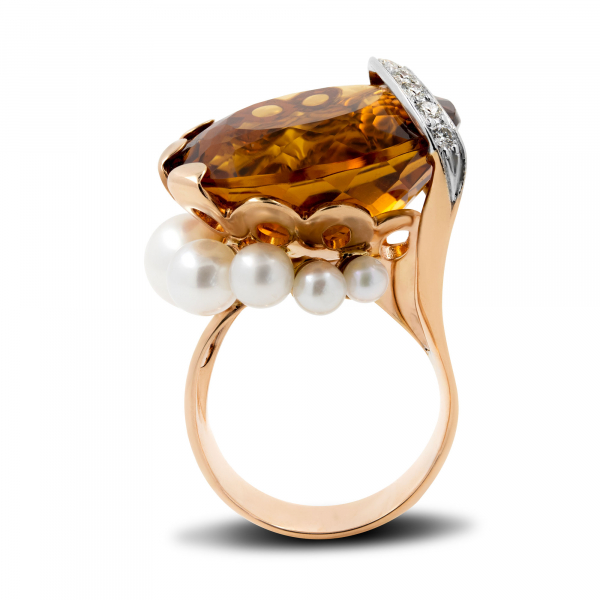 Gold Ring With Citrine