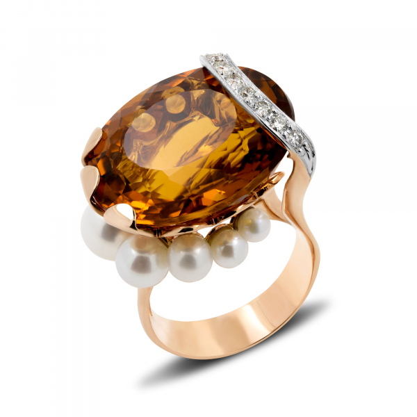 Gold Ring With Citrine