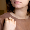 Magic Gold Ring With Yellow Pearl