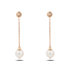 Золотые серьги с белым жемчугом
