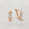 Gold Mix Earrings With Diamonds